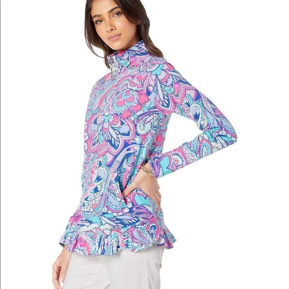 Killian popover pink tropics mermaids call NWT  lilly pulitzer various sizes - Picture 2 of 8